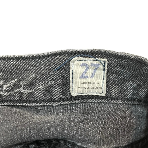 Free People Blossom High Rise Distressed Rigid Jeans in Black Size 27 - Picture 13 of 14